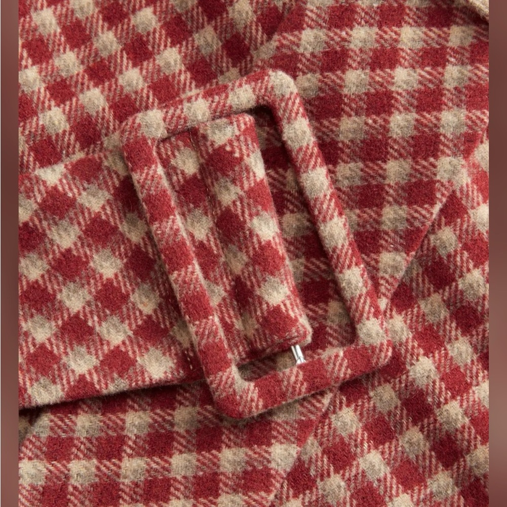 Cider BOAT NECK HOUNDSTOOTH BELTED MINI DRESS S RP-7 - Picture 4 of 8